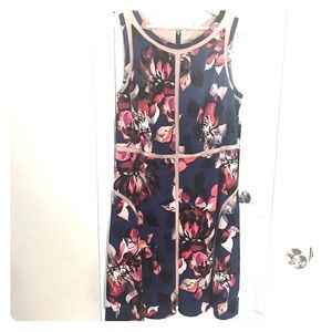 Adrianna Papell Blue Floral Dress